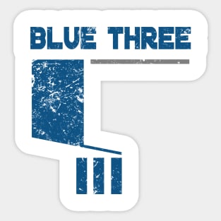 Blue 3 Sticker